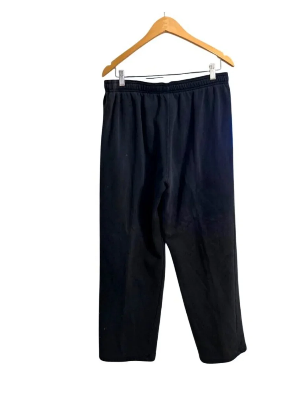 Adidas Mens Black Fleece Sweatpants Size L With Elastic Waistband & Drawstring